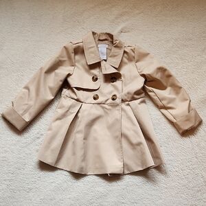 Tahari Girls' Beige Pea Coat